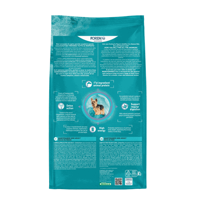 FORZA10 Maintenance Mini Adult Ar Zivīm, Suņiem sausā barība, 2 kg - 2