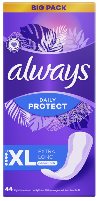 ALWAYS Daily Protect Extra Long XL ikdienas ieliktnīši, 44 gab. - 1