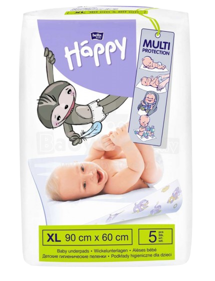 BELLA Happy 60x90 cm sugeriantys paklotai, 5 vnt. - 1