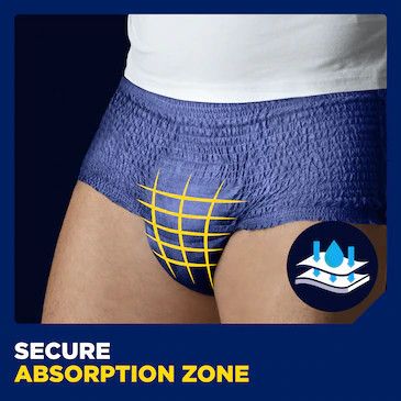 TENA Men Pants Plus S/M (zilas) biksītes, 12 gab. - 3