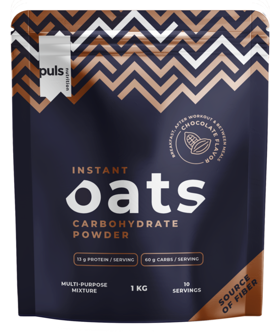 PULS NUTRITION Instant Oats Chocolate pulveris, 1000 g - 1