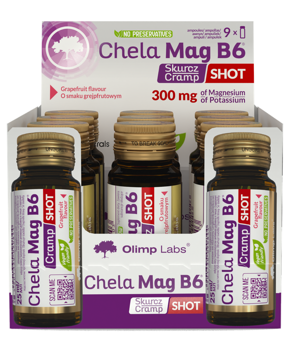 OLIMP LABS Chela-Mag B6 Cramp Shot (25 ml) ampulas, 9 gab. - 1