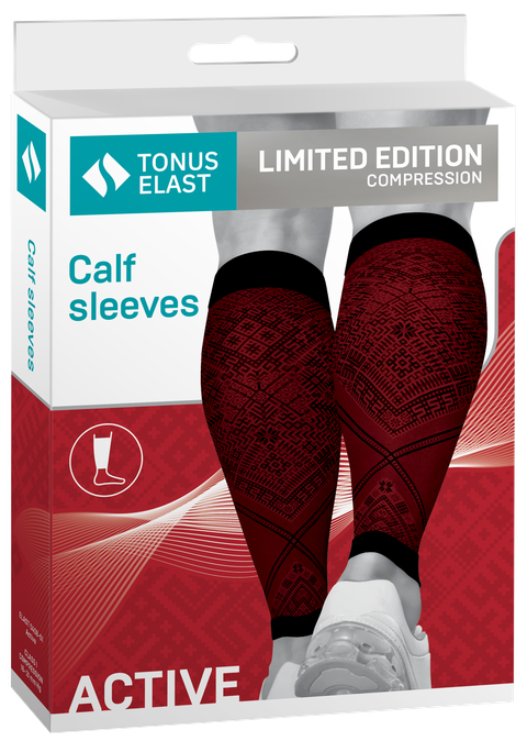 TONUS ELAST Latviska dizaina LIMITED EDITION, 0408-01 Active, bordo/melns, 1.aug., 4.izm. kompresijas getras, 1 gab. - 1