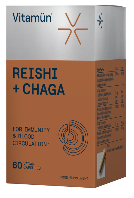VITAMUN Reishi + Chaga kapsulas, 60 gab. - 2