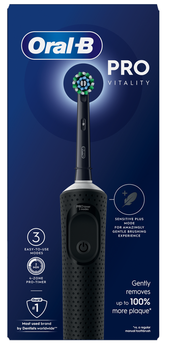 ORAL-B Vitality Pro Black elektriskā zobu birste, 1 gab. - 1