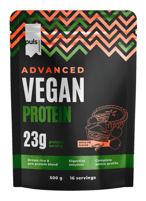 PULS NUTRITION Advanced Vegan Protein Apple Pie pulveris, 500 g - 1