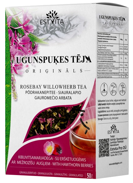 ESTVITA Ugunspuķes Tēja Ar Mežrozīšu Augļiem beramā tēja, 50 g - 1