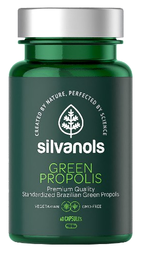 SILVANOLS Premium Green Propolis kapsulas, 60 gab. - 1