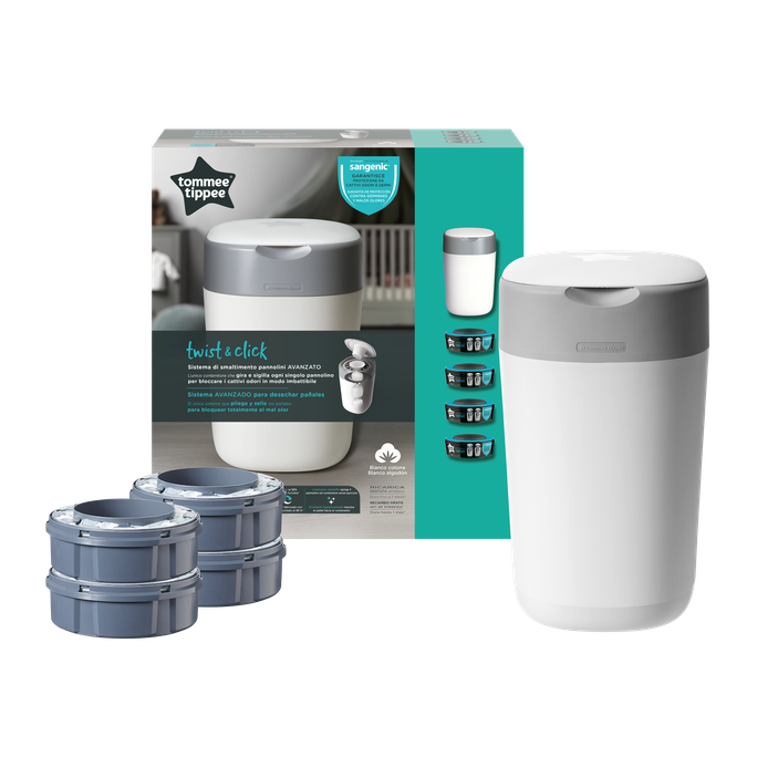 TOMMEE TIPPEE Twist&Click 4 kasetes + autiņbiksīšu konteineris, 1 gab. - 3
