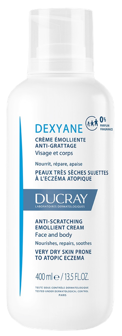 DUCRAY Dexyane Anti-Scratching Emollient krēms, 400 ml - 1