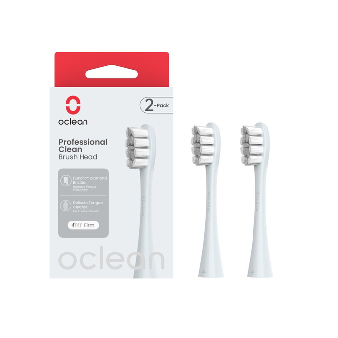 OCLEAN Professional Clean P1C9 Silver elektriskās zobu birstes uzgaļi, 2 gab. - 2