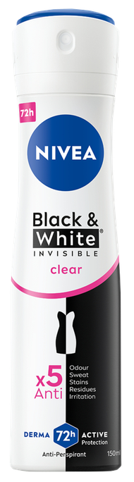 NIVEA Black & White Clear Sievietēm dezodorants aerosols, 150 ml - 1