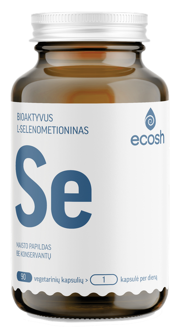 ECOSH bioaktyvus Selenas, l-selenometioninas 150 μg kapsulės, 90 vnt. - 1