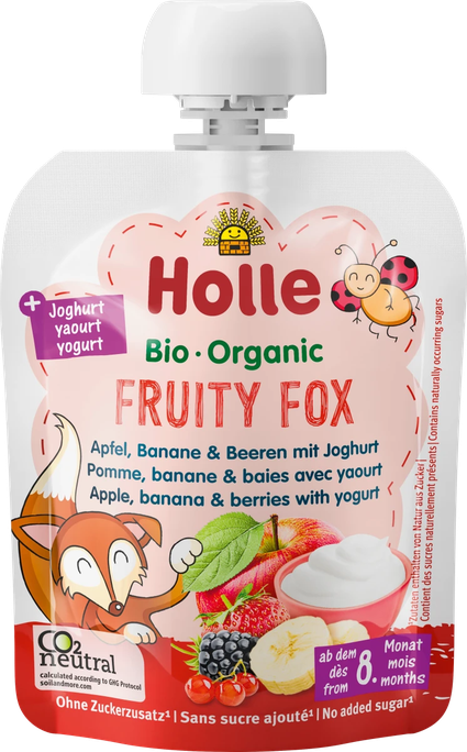 HOLLE Ābolu, banānu un ogu biezenis, 85 g - 1