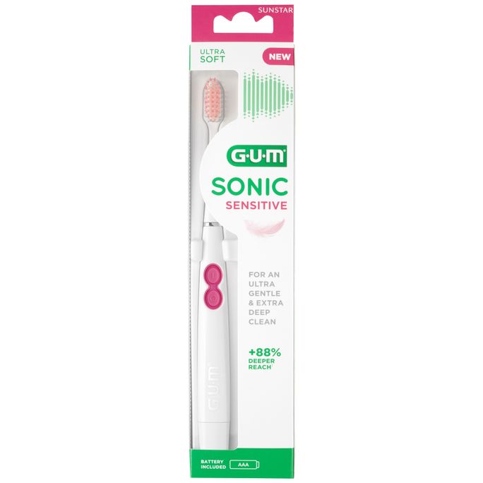 GUM Sonic Sensitive Power Ultra Soft elektriskā zobu birste, 1 gab. - 2