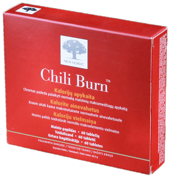 NEW NORDIC Chili Burn tabletes, 60 gab. - 1