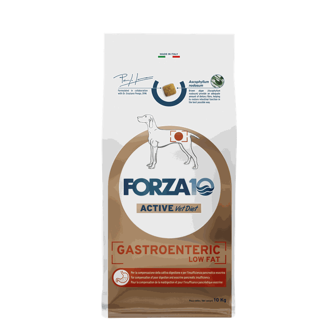 FORZA10 Active VetDiet Gastroenteric, šunims, mažai riebalų turintis sausas pašaras, 10 kg - 1