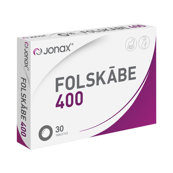 JONAX Folskābe 400 tabletes, 30 gab. - 1