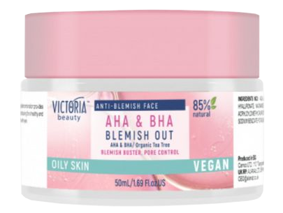 VICTORIA BEAUTY AHA + BHA Blemish Out sejas krēms, 50 ml - 1