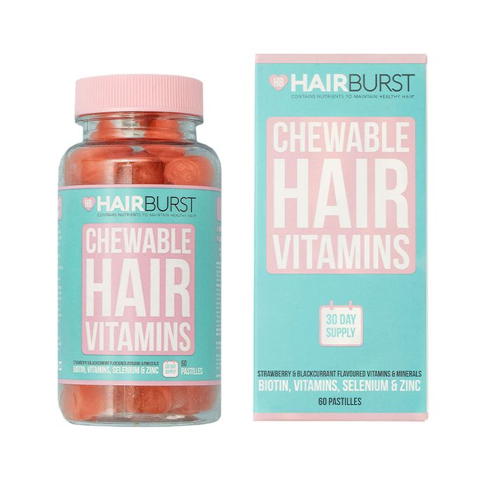 HAIRBURST Chewable Hair Vitamins pastilės, 60 vnt. - 2