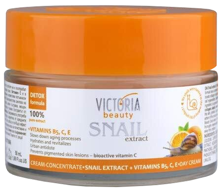 VICTORIA BEAUTY Snail Extract + Vitamins B5, C, E sejas krēms, 50 ml - 1