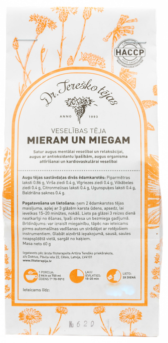 DR.TEREŠKO Mieram un Miegam beramā tēja, 60 g - 1