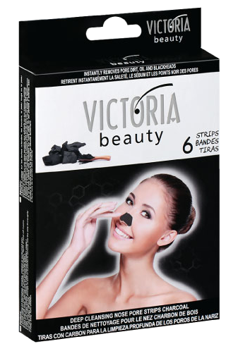 VICTORIA BEAUTY Sloksnes ar kokogli dziļai deguna ādas attīrīšanai maska, 6 gab. - 1