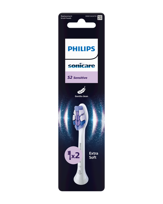 PHILIPS Sonicare Sensitive HX6052/87 elektriskās zobu birstes uzgaļi, 2 gab. - 1