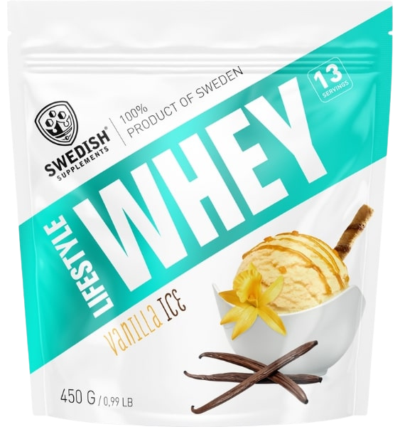SWEDISH SUPPLEMENTS Lifestyle Whey Vanilla Ice pulveris, 450 g - 1