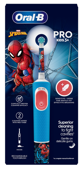 ORAL-B Vitality PRO Kids 3+ Spiderman elektriskā zobu birste, 1 gab. - 1