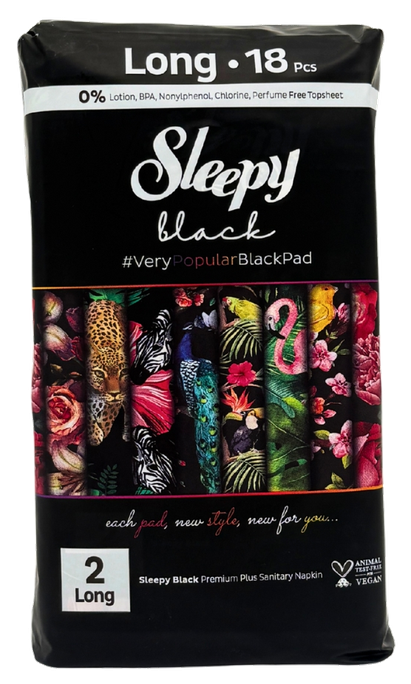 SLEEPY Black Long higiēniskās paketes, 18 gab. - 1
