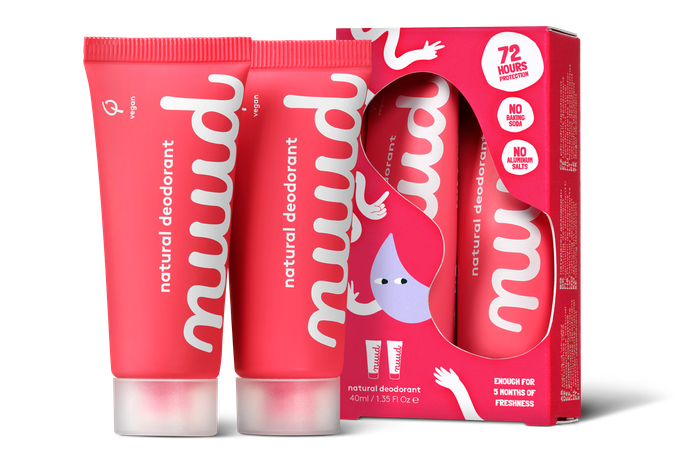 NUUD 2x20ml Smarter Pack Red New Krēmveida dezodorants, 1 gab. - 3