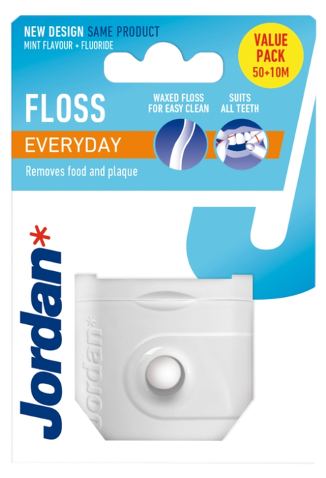 JORDAN Everyday Floss (50+10 m) zobu diegs, 1 gab. - 1