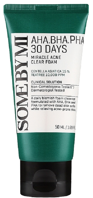 SOME BY MI AHA-BHA-PHA Acne attīrošas putas, 50 ml - 1