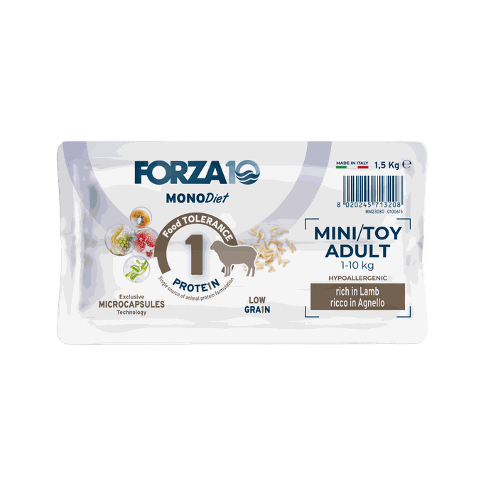 FORZA10 Monodiet Mini/Toy Adult Ar Jēru, Suņiem sausā barība, 1.5 kg - 3