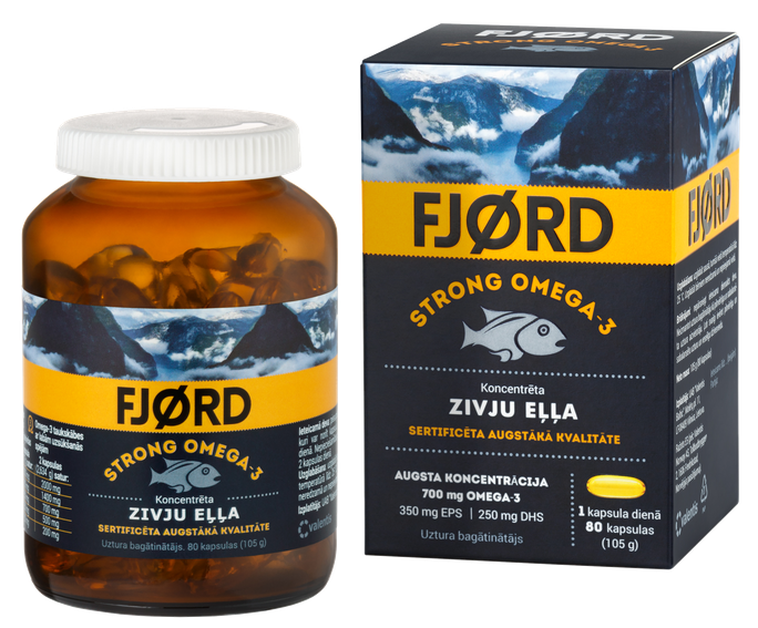 FJORD Omega-3 zivju eļļa kapsulas, 80 gab. - 1