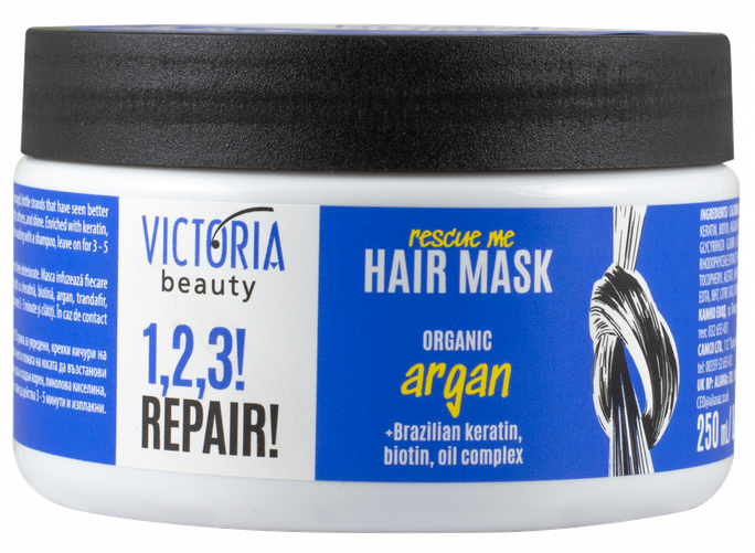 VICTORIA BEAUTY 1,2,3! Repair! for Damaged Hair maska matiem, 250 ml - 1