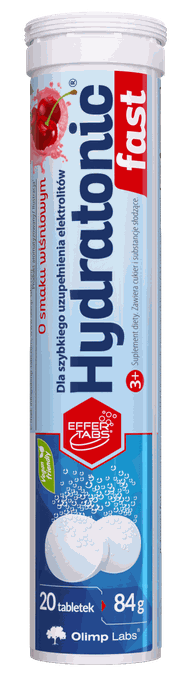 OLIMP LABS Hydratonic Fast 3+ Cherry putojošās tabletes, 20 gab. - 1