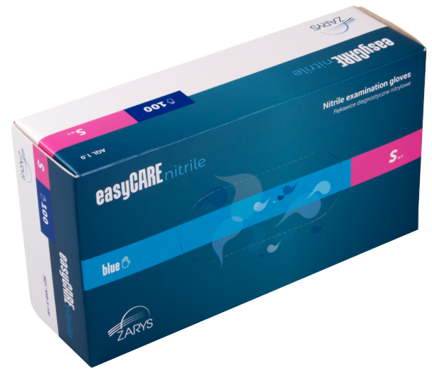 EASYCARE S izmērs, nitrila, zili cimdi nesterili, 100 gab. - 1