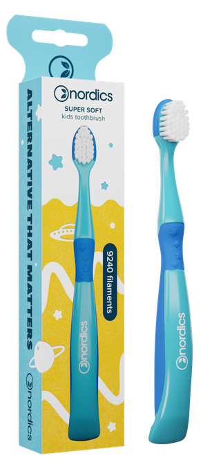 NORDICS Super Soft 3+ Blue zobu birste, 1 gab. - 1