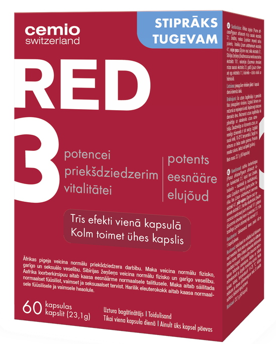 CEMIO Red 3 Stronger kapsulės, 60 vnt. - 1