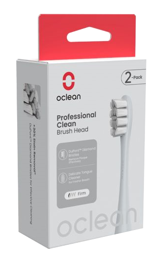 OCLEAN Professional Clean P1C9 Silver elektriskās zobu birstes uzgaļi, 2 gab. - 1