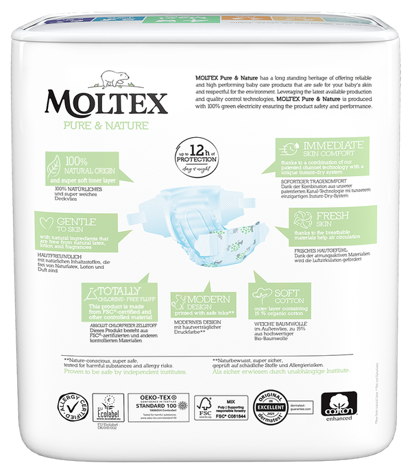 MOLTEX Eco Pure & Nature 4 Maxi (7-14 kg) autiņbiksītes, 29 gab. - 2