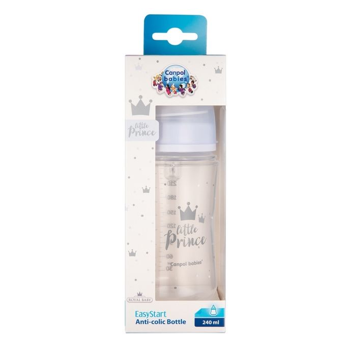 CANPOL BABIES Anti-colic PP Easy Start Royal Baby Blue pudelīte, 240 ml - 2