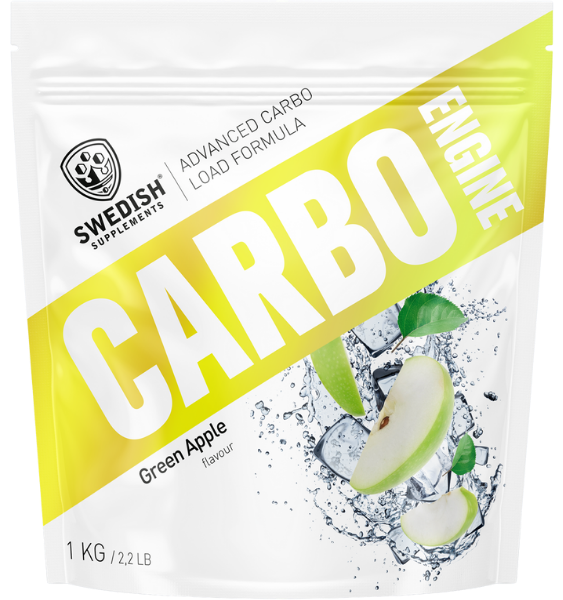 SWEDISH SUPPLEMENTS Carbo Engine Green Apple pulveris, 1000 g - 1