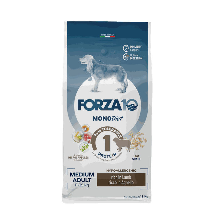 FORZA10 Monodiet Medium Adult Ar Jēru, Suņiem sausā barība, 12 kg - 1