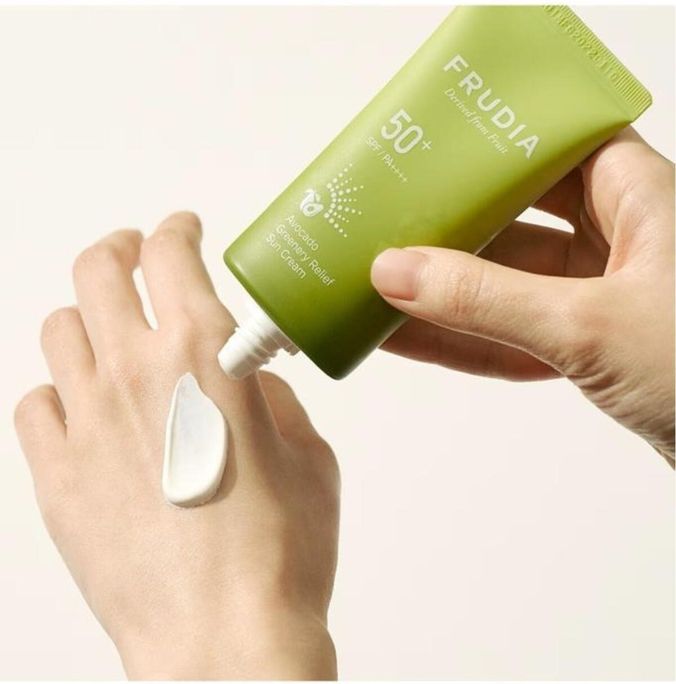 FRUDIA Avocado Greenery Relief SPF 50+ PA++++ saules aizsargkrēms, 50 g - 2
