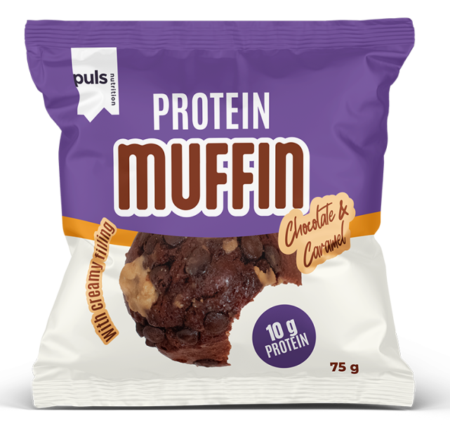 PULS NUTRITION Caramel & Chocolate proteīna mafins, 75 g - 1