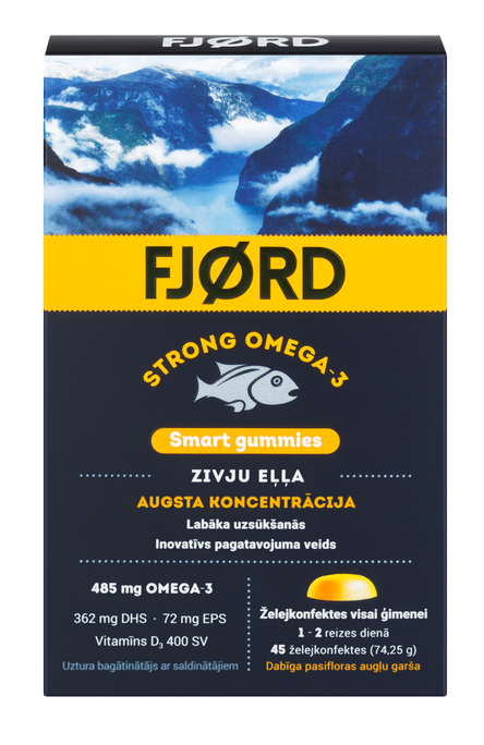 FJORD Omega-3 Smart košļājamās pastilas, 45 gab. - 1