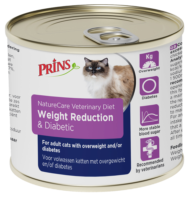 PRINS NatureCare Diet Cat Weight Reduction&Diabetic mitrā barība, 200 g - 1